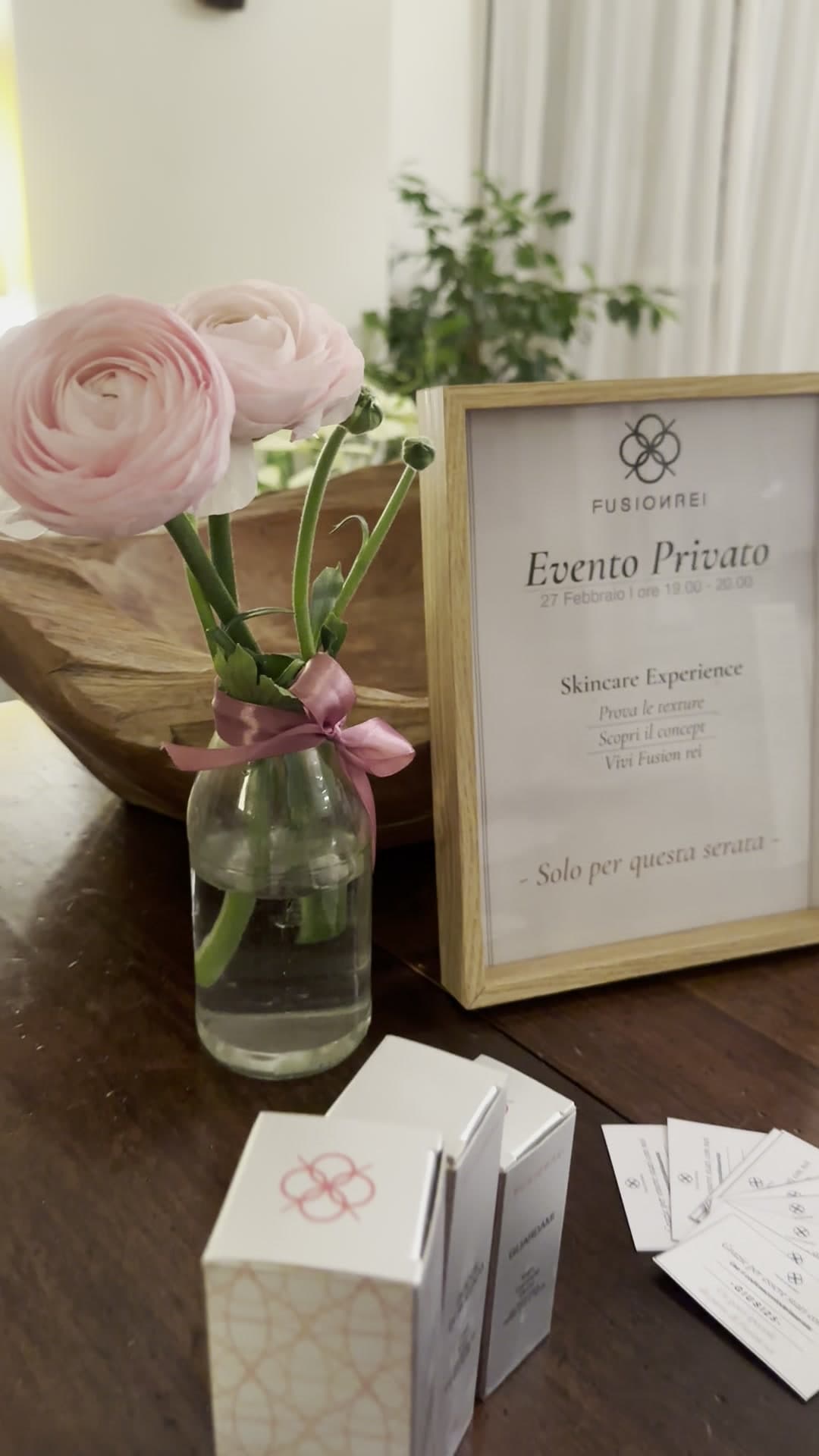 Tavolo allestito per l’Evento Privato Fusion Rei