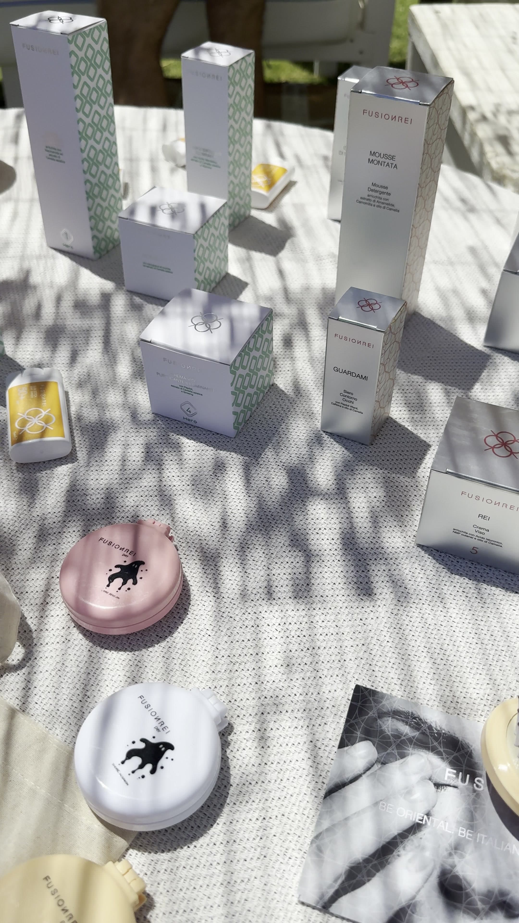 Dettaglio dei prodotti Fusion Rei al pop-up in Puglia